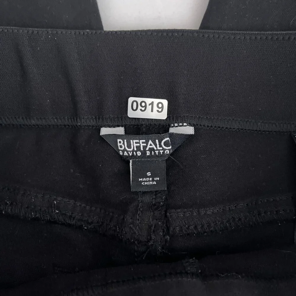 Buffalo David Bitton High-Rise Skinny Black Jeans Stretch Elastic Pull On Size S